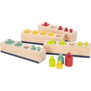 Set de 4 Blocs de Cylindres de Tri - Méthode Montessori