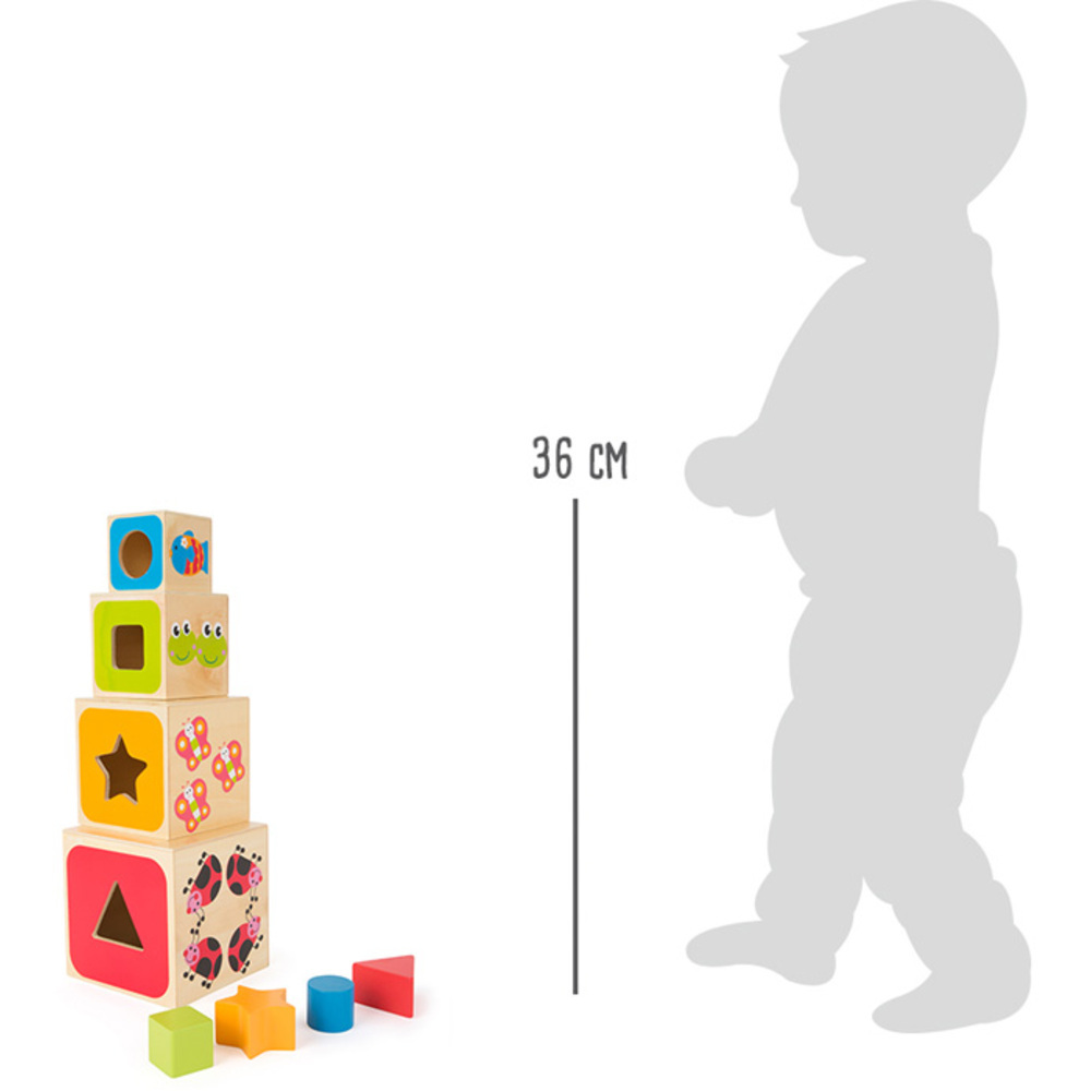 Tour de Cubes à Empiler et Encastrer - Formes & Couleurs – Image 4