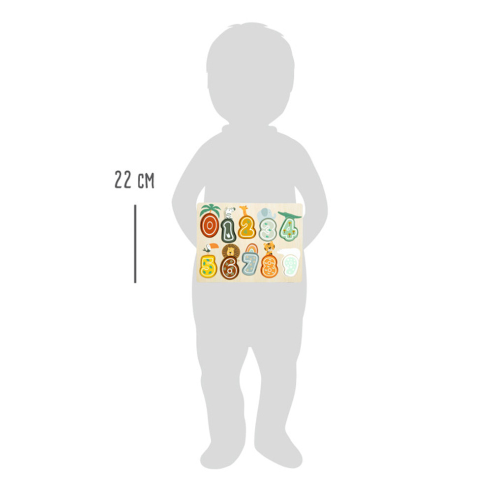 Puzzle d'Encastrement Chiffres & Safari - Bois – Image 4