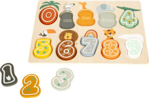 Puzzle d'Encastrement Chiffres & Safari - Bois