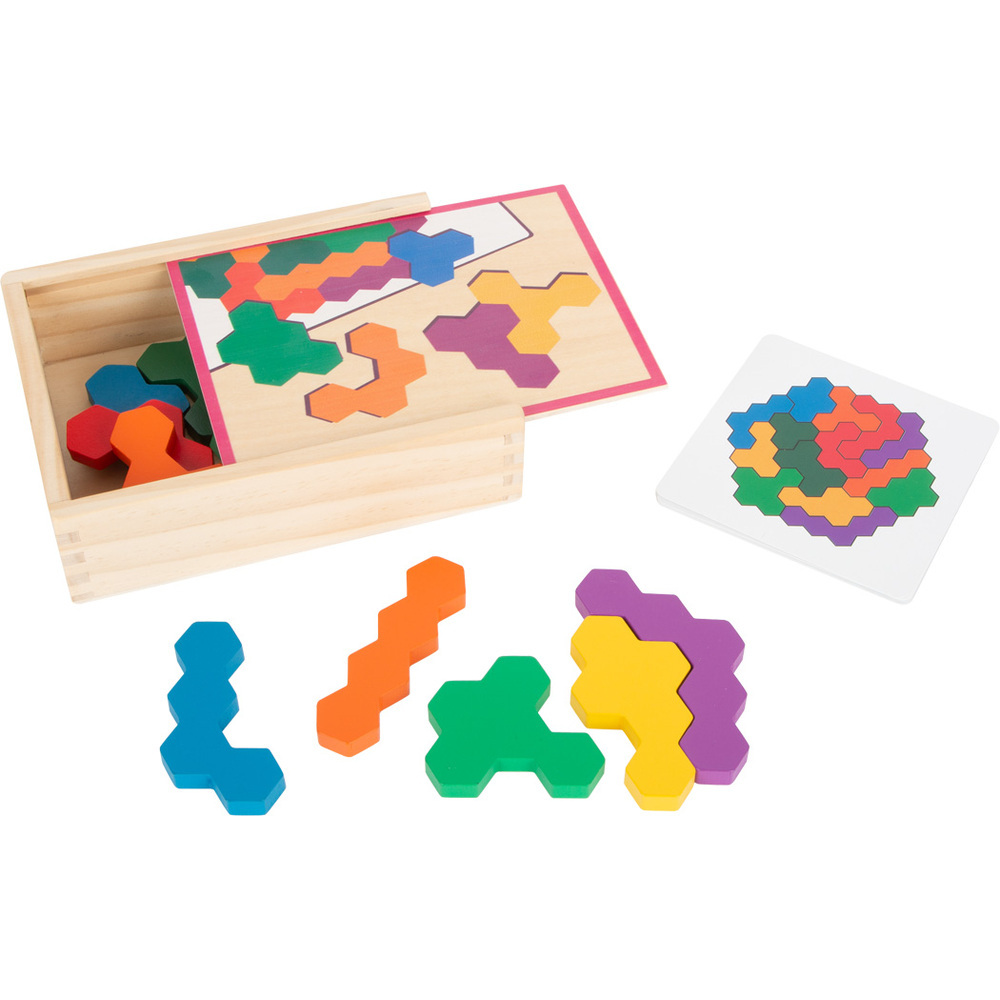 Puzzle Hexagonal de Logique et Géométrie - Coffret Bois – Image 3