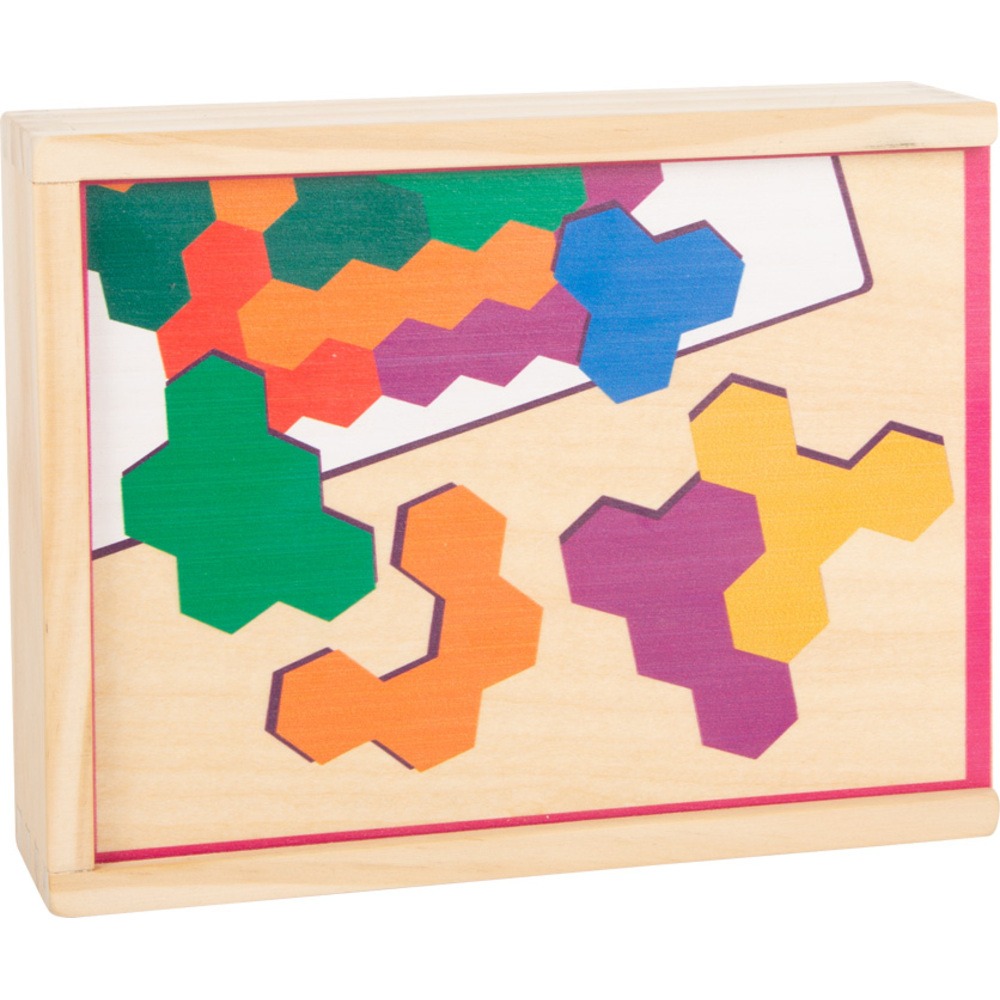 Puzzle Hexagonal de Logique et Géométrie - Coffret Bois – Image 4