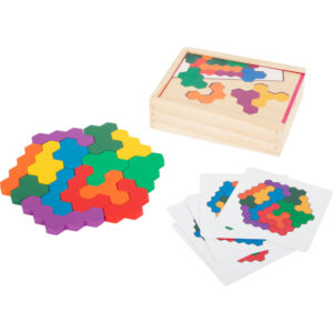 Puzzle Hexagonal de Logique et Géométrie - Coffret Bois