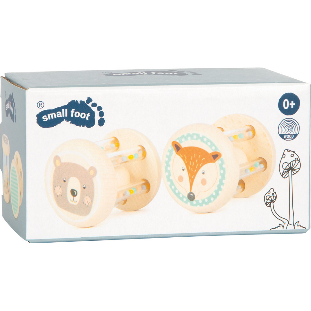 Lot de 2 Hochets d'Éveil Sonores en Bois - Ours et Renard – Image 9