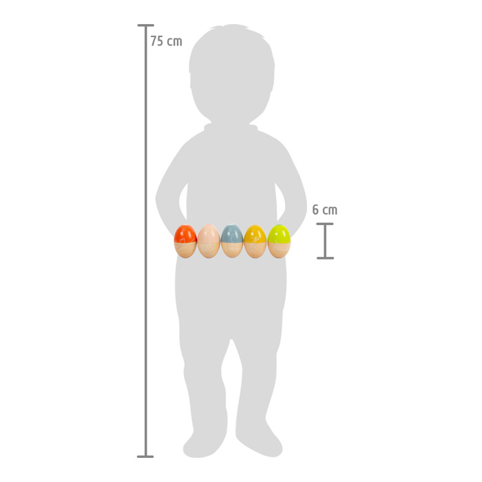 Set de 5 Œufs Musicaux en Bois - Éveil Sonore & Rythme – Image 6