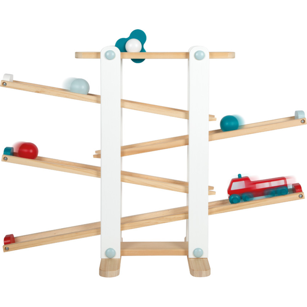 Grand Circuit à Boules XL en Bois - 4 Rampes & Véhicules – Image 2