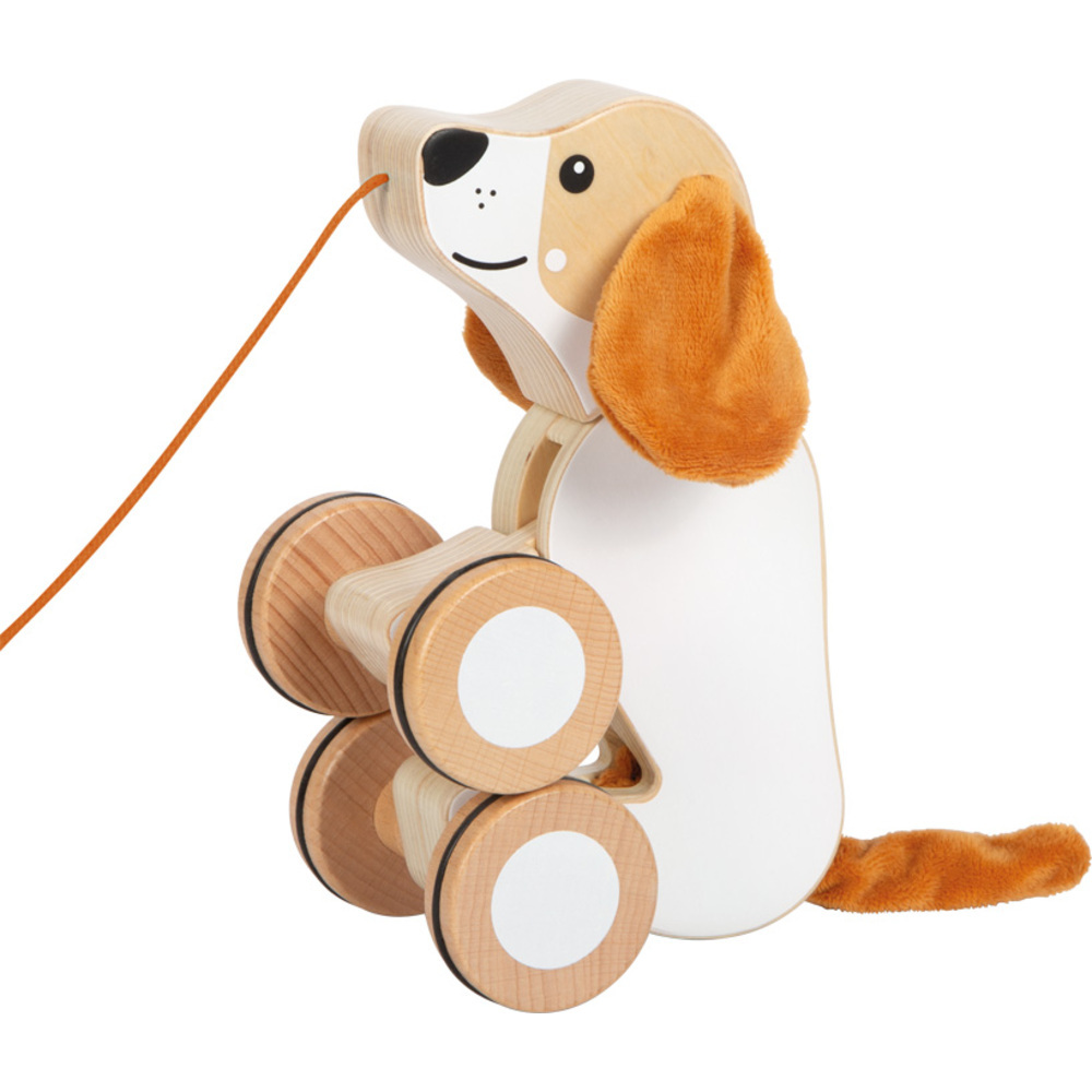 Chien à Tirer Articulé en Bois avec Oreilles Sensorielles – Image 2