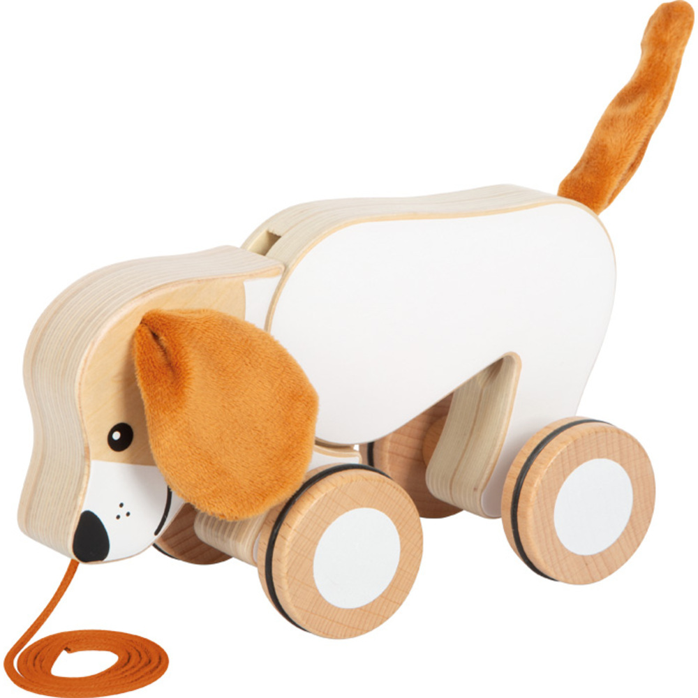 Chien à Tirer Articulé en Bois avec Oreilles Sensorielles – Image 3