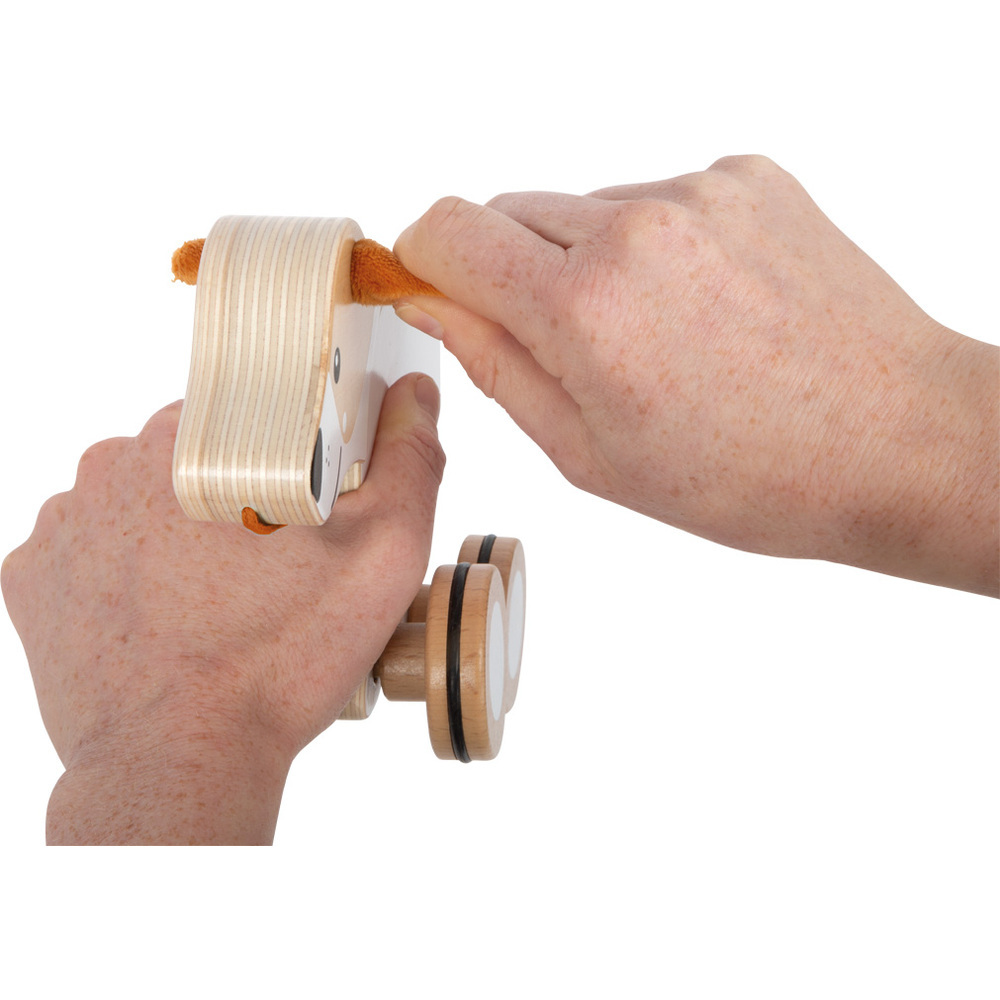 Chien à Tirer Articulé en Bois avec Oreilles Sensorielles – Image 4