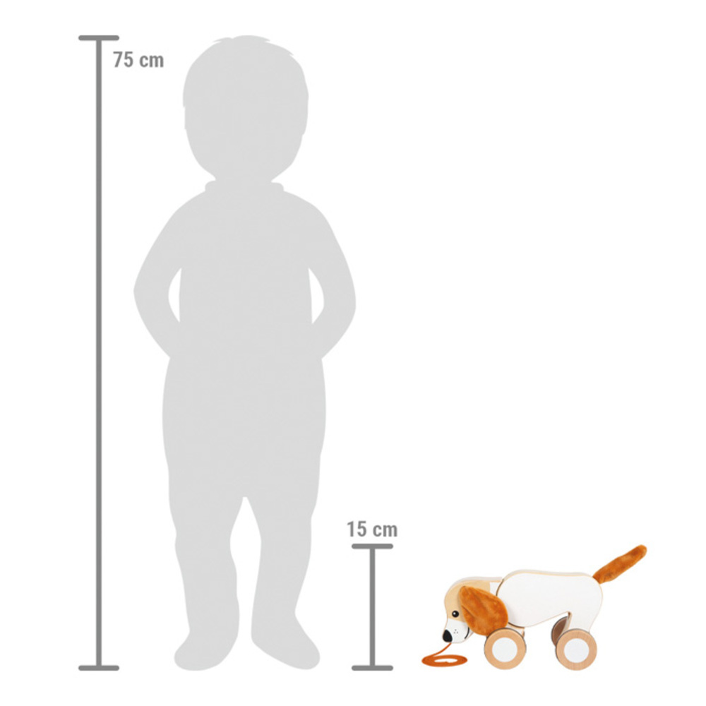 Chien à Tirer Articulé en Bois avec Oreilles Sensorielles – Image 5