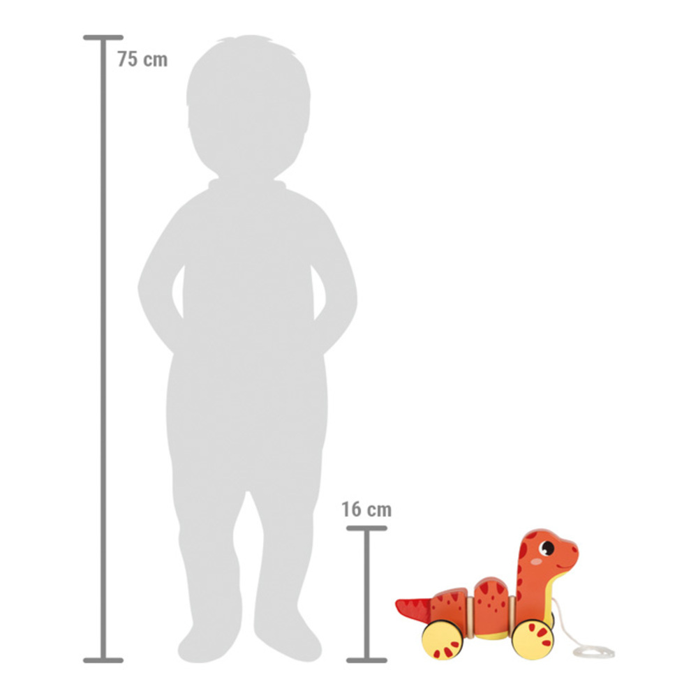 Dinosaure à Tirer Articulé - Bois FSC® & Feutre – Image 4