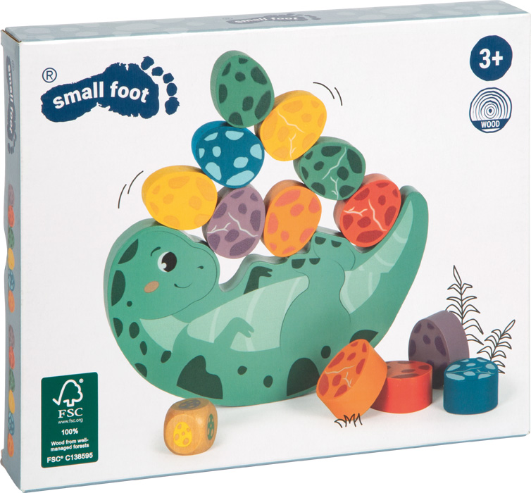 Jeu d'Équilibre "Dino" en Bois FSC® - 12 Œufs & Dé – Image 6