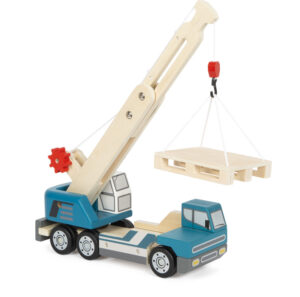 Camion-Grue de Chantier en Bois avec Palette