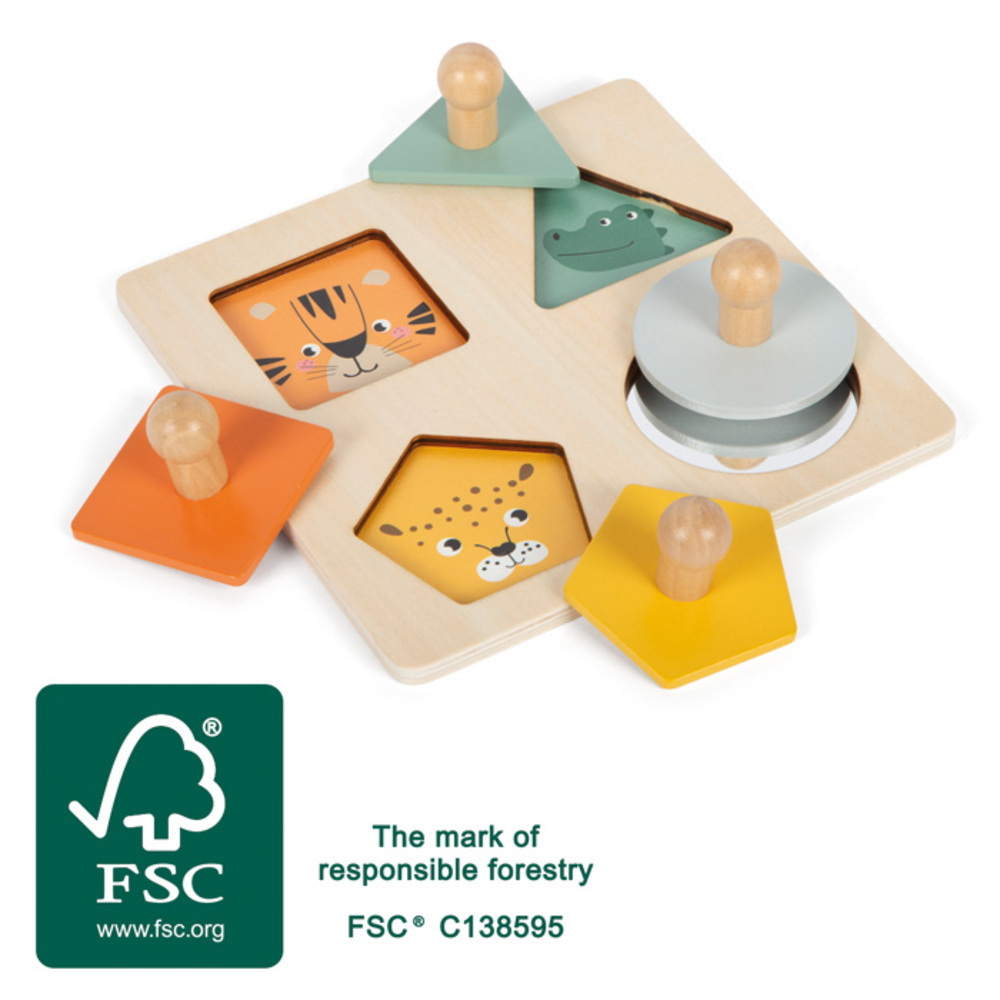 Puzzle d'Encastrement "Cache-Cache Animaux" - Bois FSC® – Image 3
